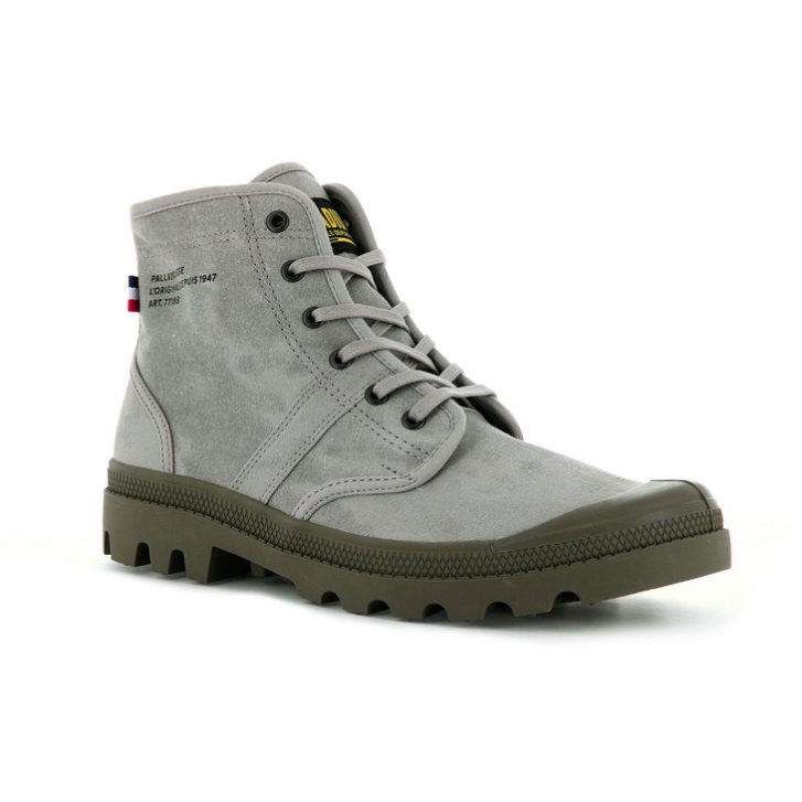 Palladium Pallabrousse Legion WAX Men's Boots Grey | UK V351-EVF